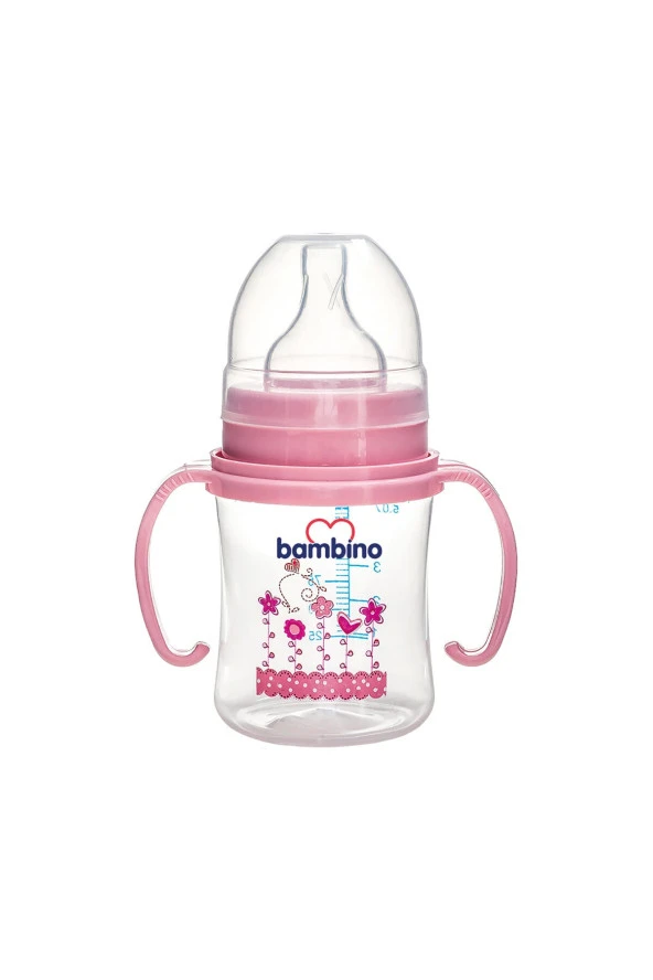 Bambino Geniş Ağızlı Kulplu PP Biberon 150 ml  B817 - Resim 2
