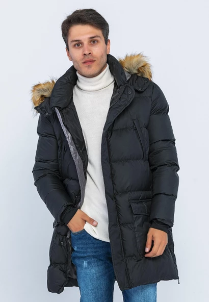 Erkek Regular Fit Astarlı Rahat Giyim İç Cepli Mont - 2