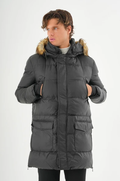 Erkek Regular Fit Astarlı Rahat Giyim İç Cepli Mont - Resim 2