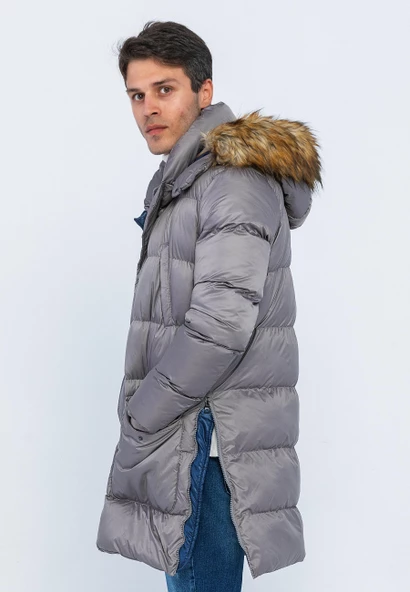 Erkek Regular Fit Astarlı Rahat Giyim İç Cepli Mont - 8