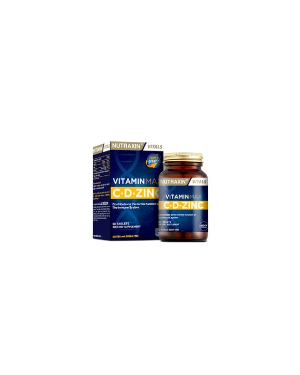 Nutraxin Vitamin Max C + D Zinc 60 Tablet