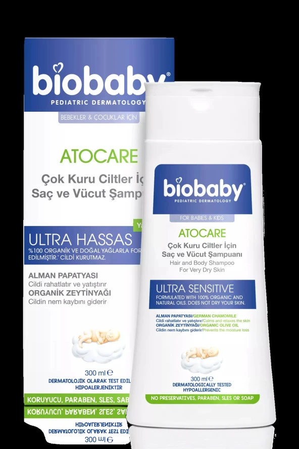 Biobaby Kuru ve Atopik Ciltler İçin Şampuan 300 ml