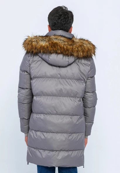 Erkek Regular Fit Astarlı Rahat Giyim İç Cepli Mont - 11