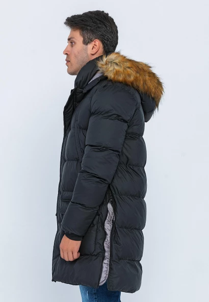 Erkek Regular Fit Astarlı Rahat Giyim İç Cepli Mont - 3