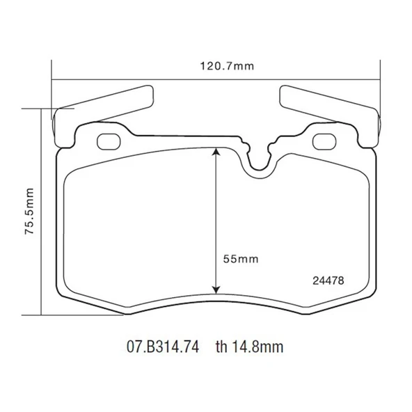 BREMBO SET PAST MINI JCW 07.B314.74 - Resim 3