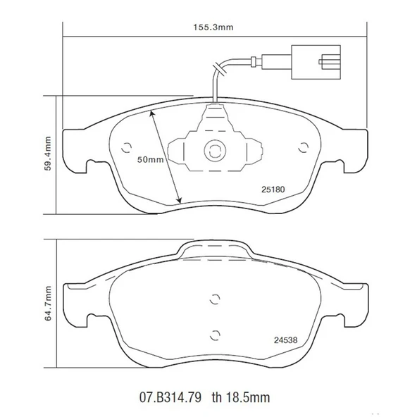 BREMBO SPOR PAD ALFA ROMEO ÖN BALATA 07.B314.79 - Resim 3