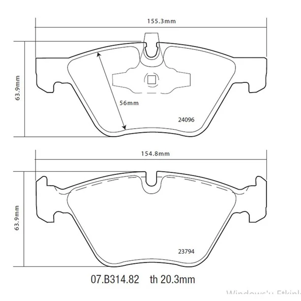 BREMBO SPOR PAD BMW ÖN BALATA 07.B314.82 - Resim 3