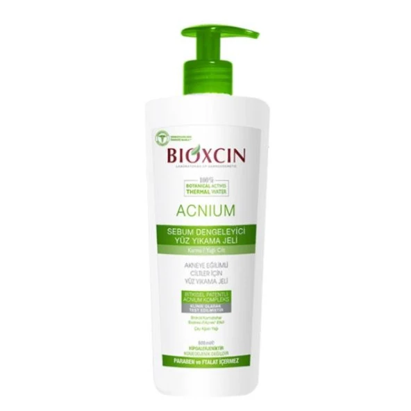 Bioxcin Acnium Yüz Yıkama Jeli Sebium Dengeleyici 500 Ml