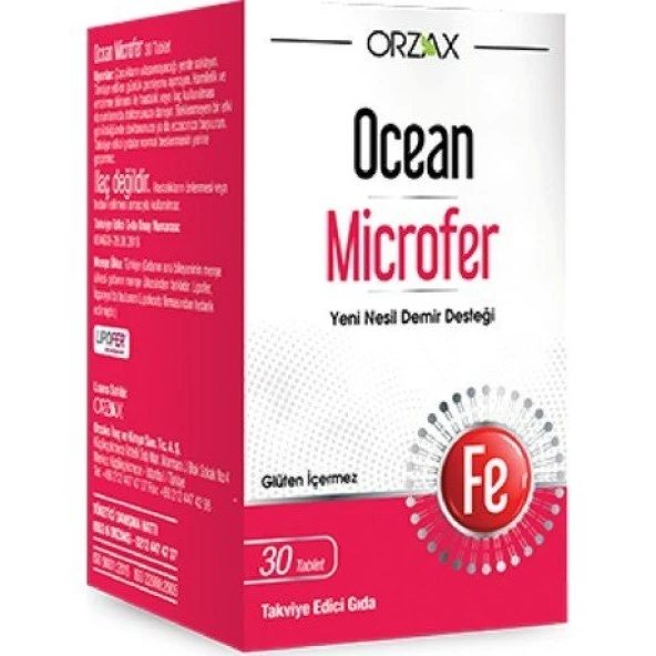 Orzax Ocean Microfer 30 Tablet ürün görseli