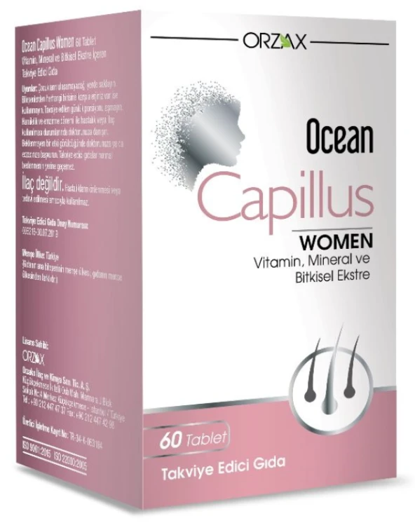 Orzax Ocean Capillus Women 60 Tablet ürün görseli