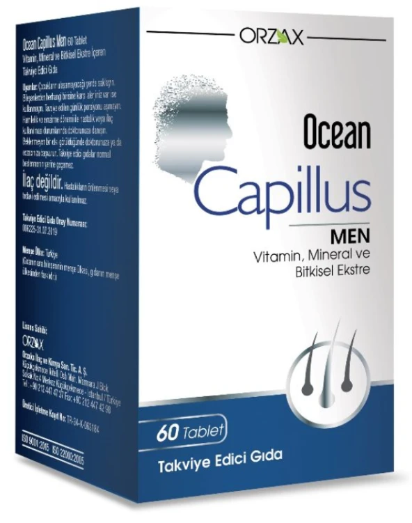 Orzax Ocean Capillus Men 60 Tablet ürün görseli