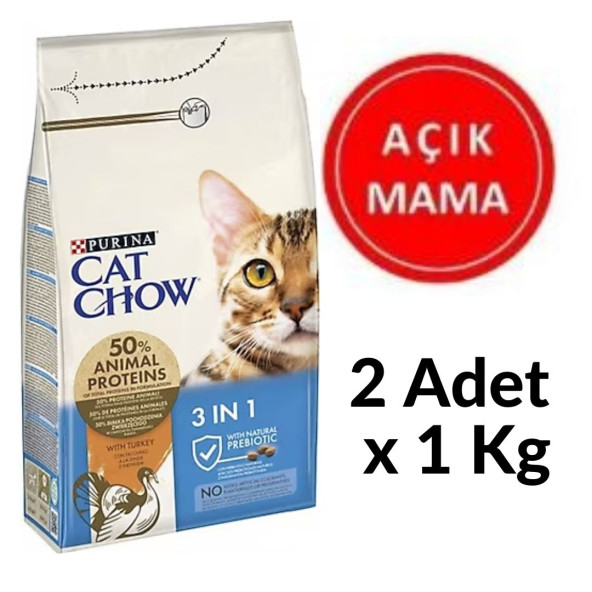 Purina Cat Chow Yetişkin Kediler Hindili Prebiyotik Açık Mama 2 Kg