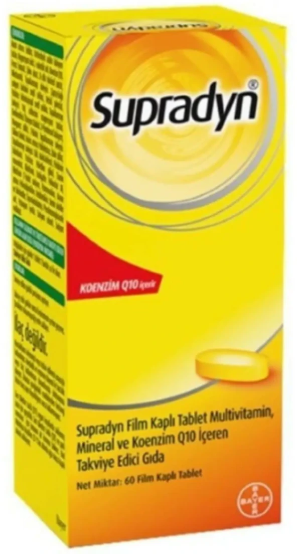 Supradyn Multivitamin Mineral Ve Koenzim Q10 60 Tablet