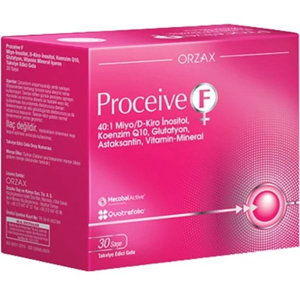 Orzax Proceive F 30 Saşe | İnositol Coenzyme Q10 - 1