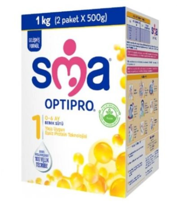 SMA OptiPro 1 1000gr | 0-6 Ay Bebek Sütü