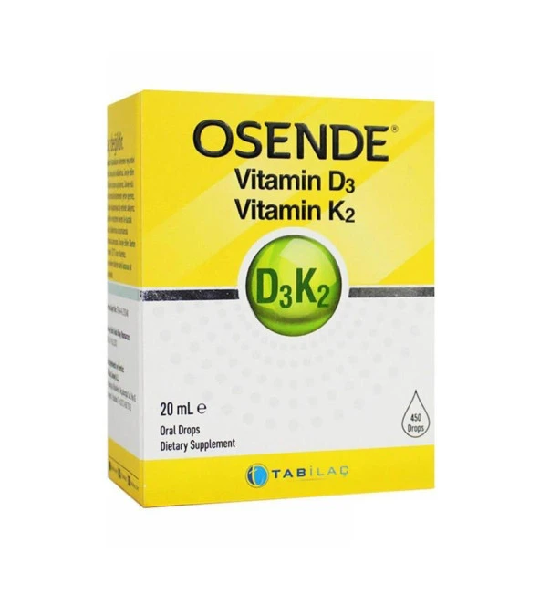 Osende Vitamin D3 K2 (Menaquinon 7) Damla 20Ml
