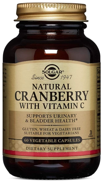 Solgar Cranberry with Vitamin C 60 Kapsül ürün görseli