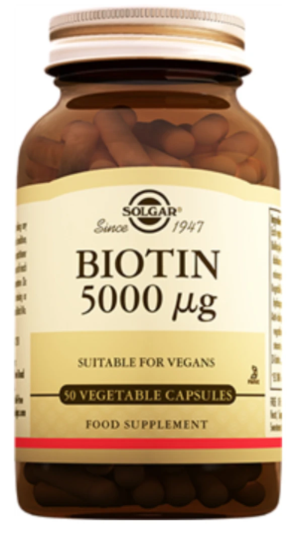 Solgar Biotin 5000mcg 50 Kapsül