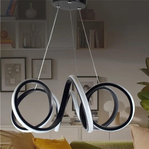 Erva Ledli Avize Deniz Yıldızı Siyah ürün görseli