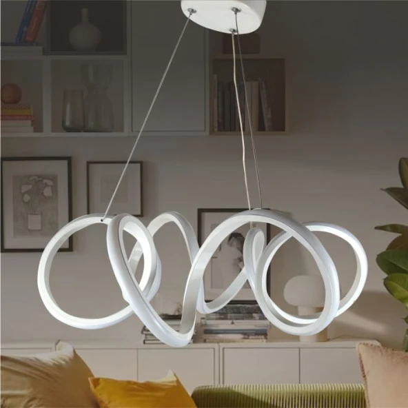 Erva Ledli Avize Deniz Yıldızı Beyaz ürün görseli