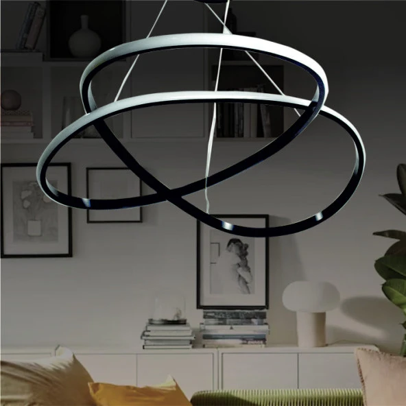 Erva Ledli Avize Karçiçeği Siyah ürün görseli