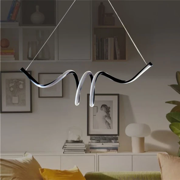 Erva Ledli Avize Boynuz Beyaz ürün görseli