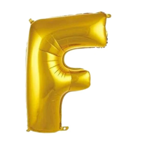 Folyo balon harfli balon F Harfli Helyum Balon Doğum Günü, Gold balon Parti Malzemeleri 100cm
