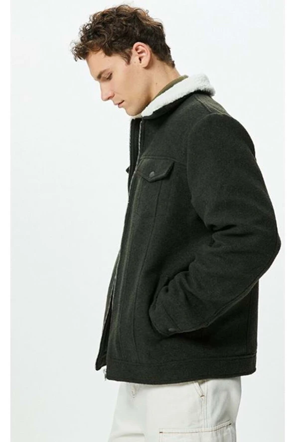 Erkek Giyim Ceket 4WAM20091HW Haki - 2