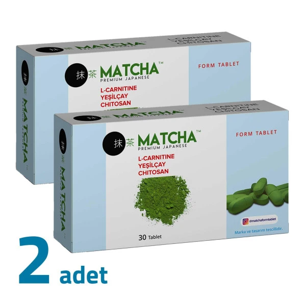 Matcha Premium Japanese L-Karnitin Yeşilçay Chitosan 30 Tablet x 2 Kutu