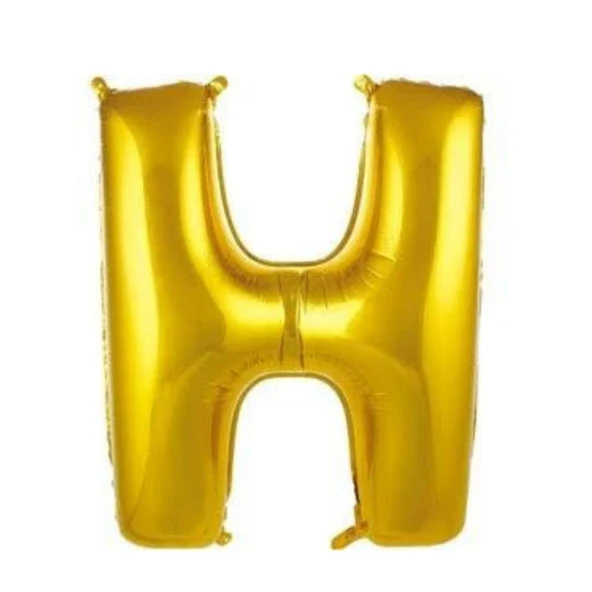 Folyo Harfli Balon H Harfli Helyum Balon Doğum Günü, Parti Malzemeleri Gold H Harfli Balon Folyo Balon