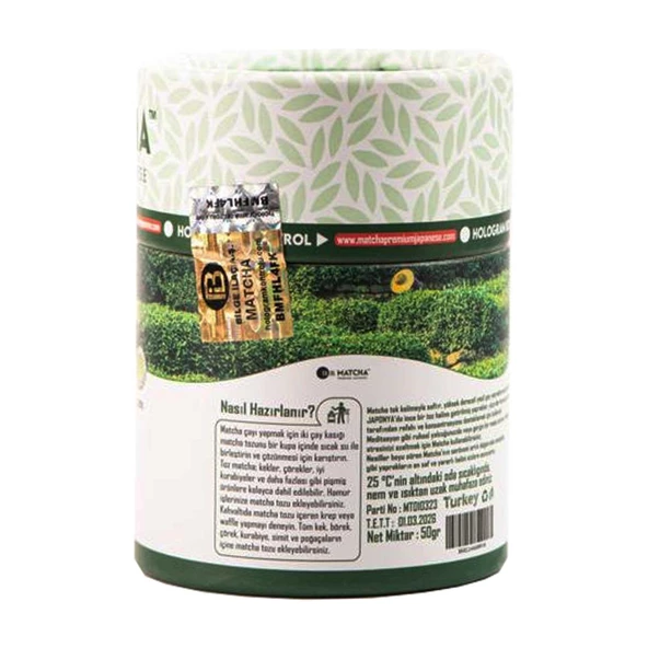 Matcha Premium Japanese Matcha Tozu Natural Powder Maça Çayı 50GR - 4