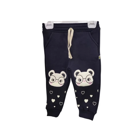 MIŞIL DİZLER APLİKELİ KIZ ÇOCUK ÜÇ İP EŞOFMAN ALT ürün görseli