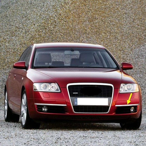 Audi A6 2005-2008 Sol Sis Farı Izgarasının Üst Krom Çıtası 4F0853065 ürün görseli 1