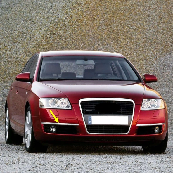 Audi A6 2005-2008 Sağ Sis Farı Izgarasının Üst Krom Çıtası 4F0853066