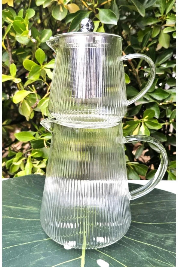 Isıya Dayanıklı Borosilikat Cam Yuvarlak Demlik Borosilikat Cam Çaydanlık