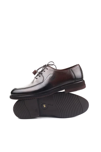 Benart 0605 Hakiki Deri Bağcıklı Günlük Erkek Ayakkabı - Resim 8