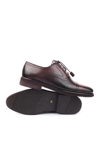 Benart 0137 Hakiki Deri Bağcıklı Günlük Erkek Ayakkabı - Resim 10