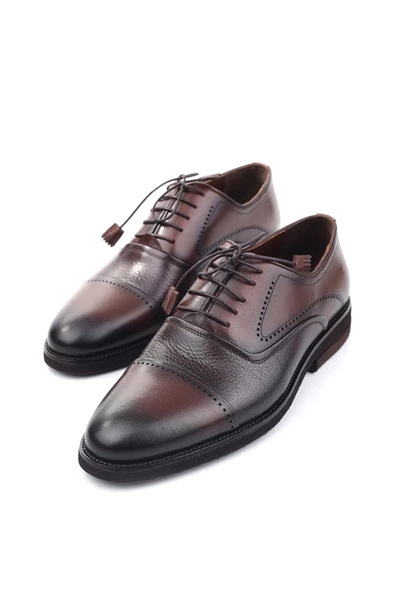 Benart 0137 Hakiki Deri Bağcıklı Günlük Erkek Ayakkabı - Resim 4