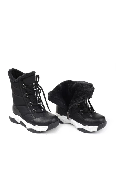 Papuç Sepeti 3474 Erkek Çocuk İçi Yünlü Termo Taban Kar Botu - Resim 5