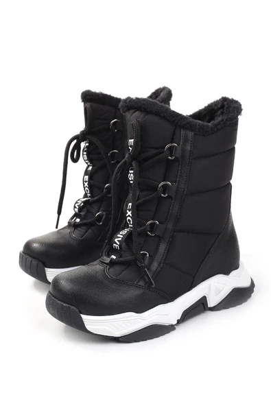 Papuç Sepeti 3474 Erkek Çocuk İçi Yünlü Termo Taban Kar Botu - Resim 3