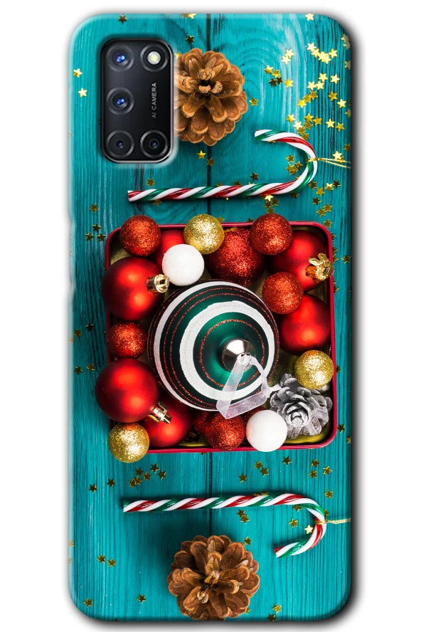 Oppo A52 Kılıf HD Desen Baskılı Arka Kapak - Christmas