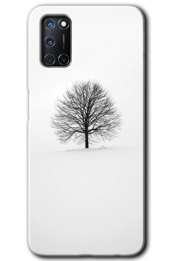 Oppo A52 Kılıf HD Desen Baskılı Arka Kapak - Alone Tree