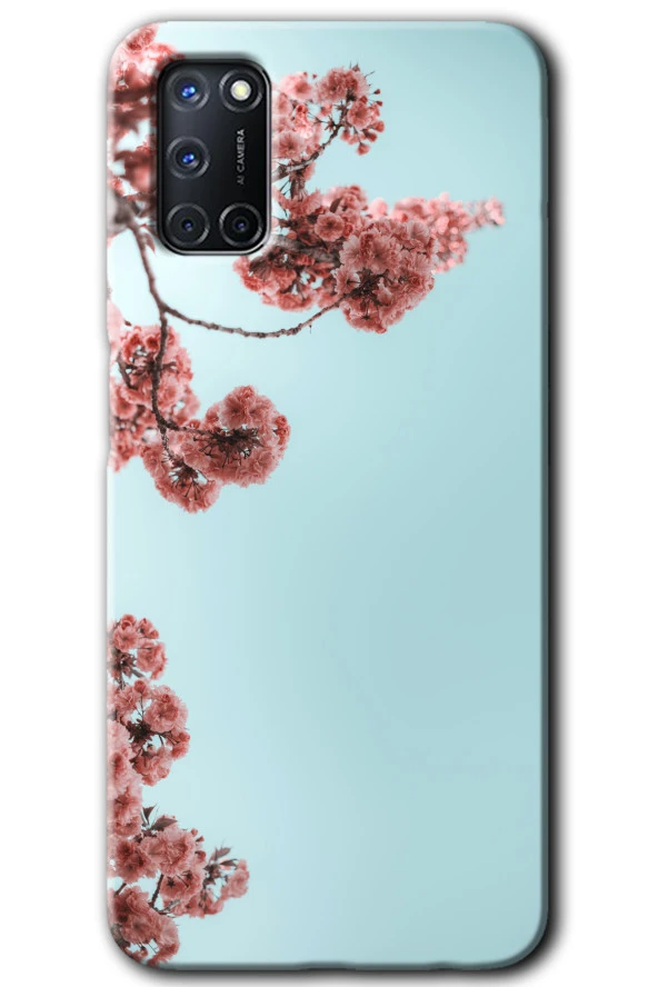 Oppo A52 Kılıf HD Desen Baskılı Arka Kapak - Japon Çiçeği