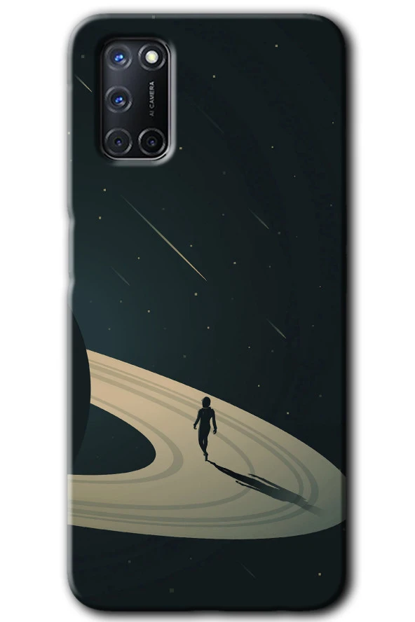 Oppo A52 Kılıf HD Desen Baskılı Arka Kapak - Space Planet