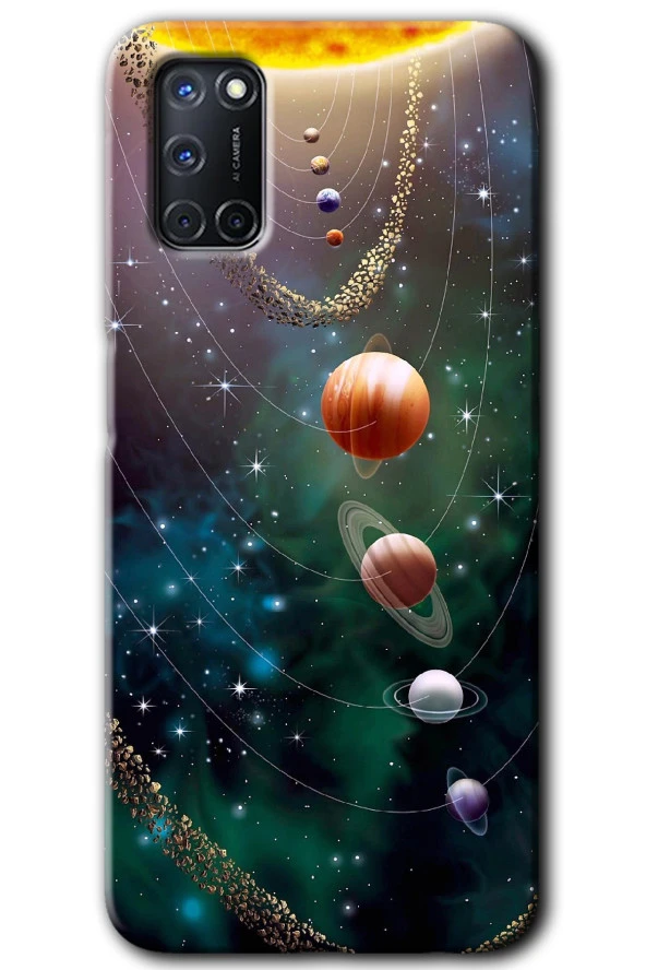 Oppo A52 Kılıf HD Desen Baskılı Arka Kapak - Cosmos