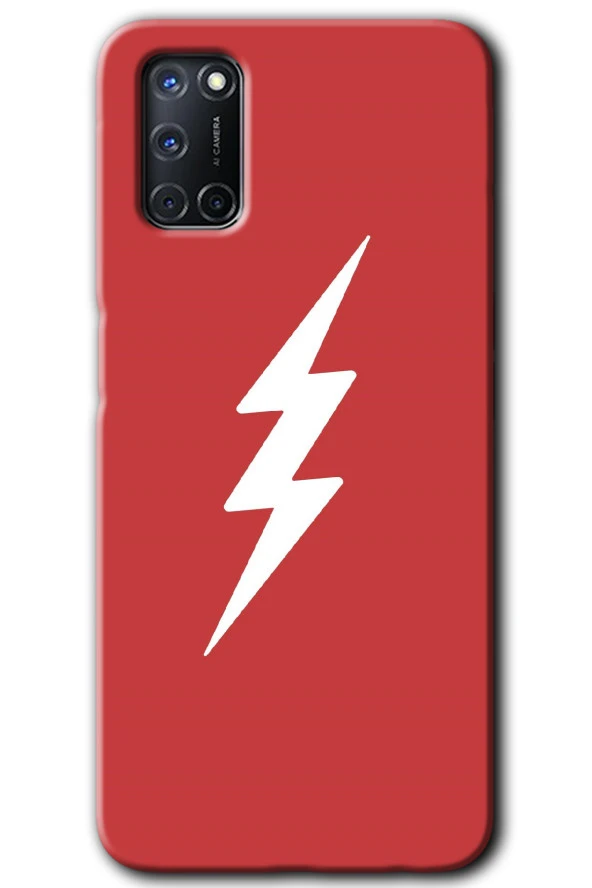 Oppo A52 Kılıf HD Desen Baskılı Arka Kapak - Flash Logo