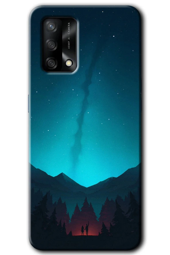 Oppo A54 Kılıf HD Desen Baskılı Arka Kapak - Night Fores Mount