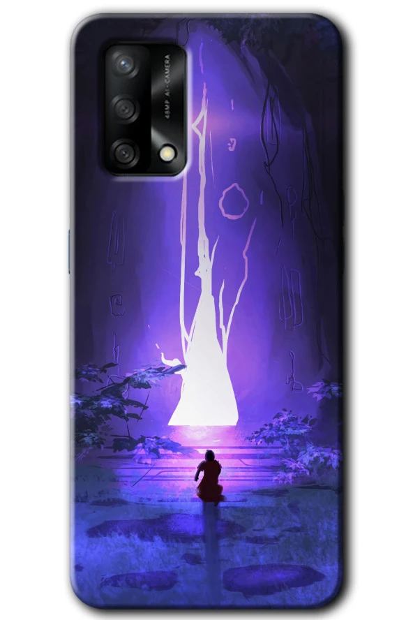 Oppo A54 Kılıf HD Desen Baskılı Arka Kapak - Wanderer Silhouette