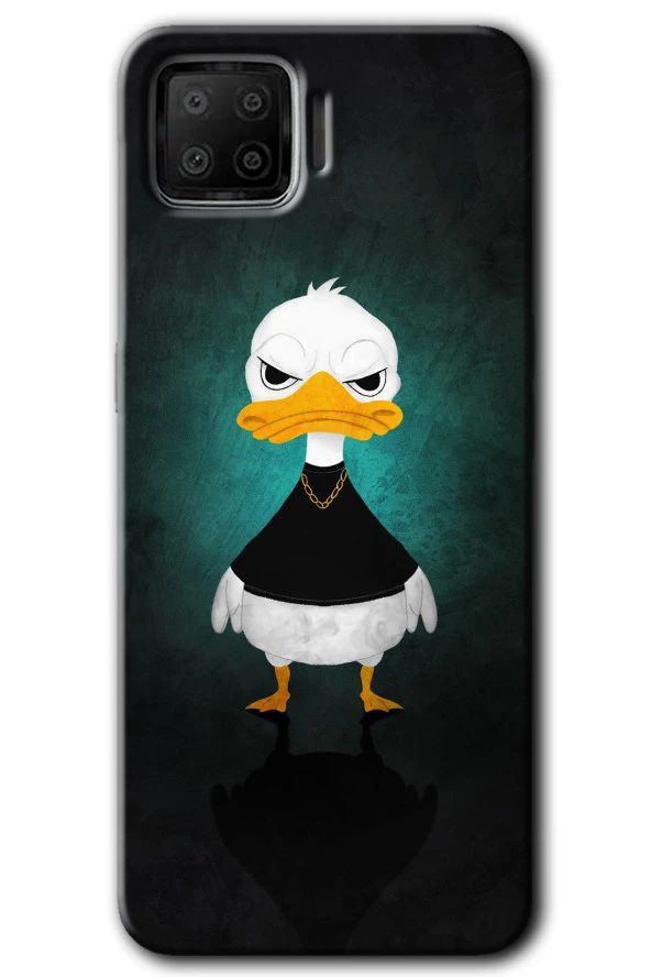 Oppo A73 Kılıf HD Desen Baskılı Arka Kapak - Angry Duck