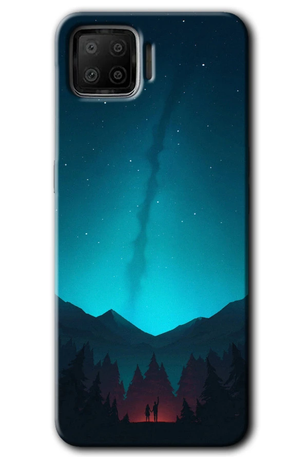 Oppo A73 Kılıf HD Desen Baskılı Arka Kapak - Night Fores Mount